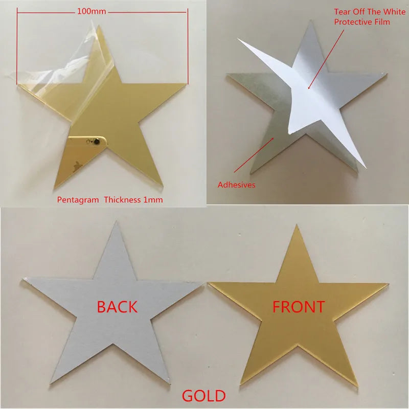 Selbstklebende Acryl-Spiegel-Wandsticker