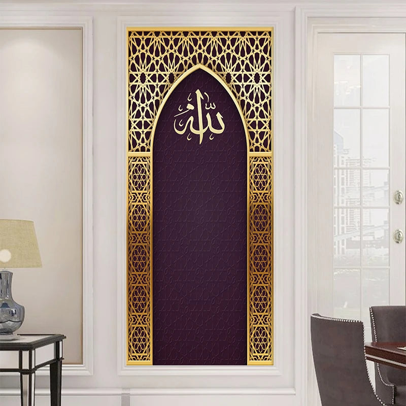3D Arabische Tür-Wandsticker (Selbstklebend & Entfernbar)