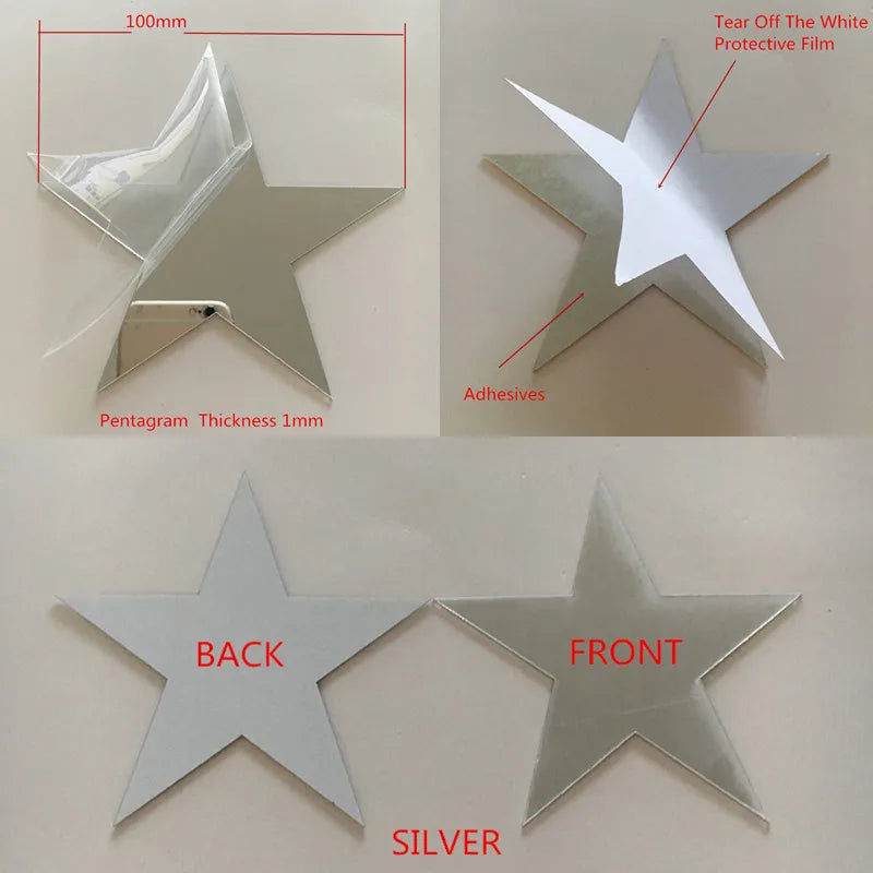 Selbstklebende Acryl-Spiegel-Wandsticker