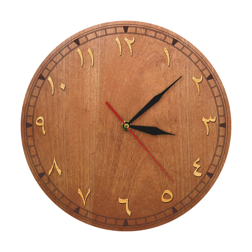 Minimalistische Holz-Wanduhr im Antik-Stil (30 cm)