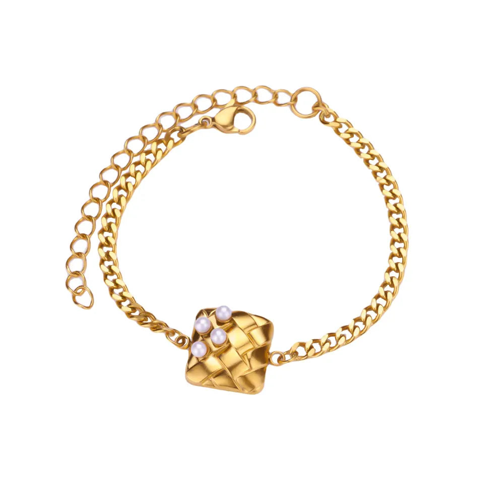 Herz-Armband „Eternal Love“ – Goldfarben & Wasserfest aus Edelstahl