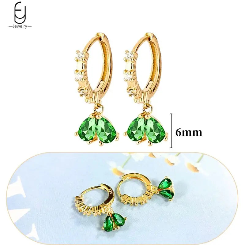 Trendige Herz-Creolen aus 925 Sterling Silber mit Zirkon