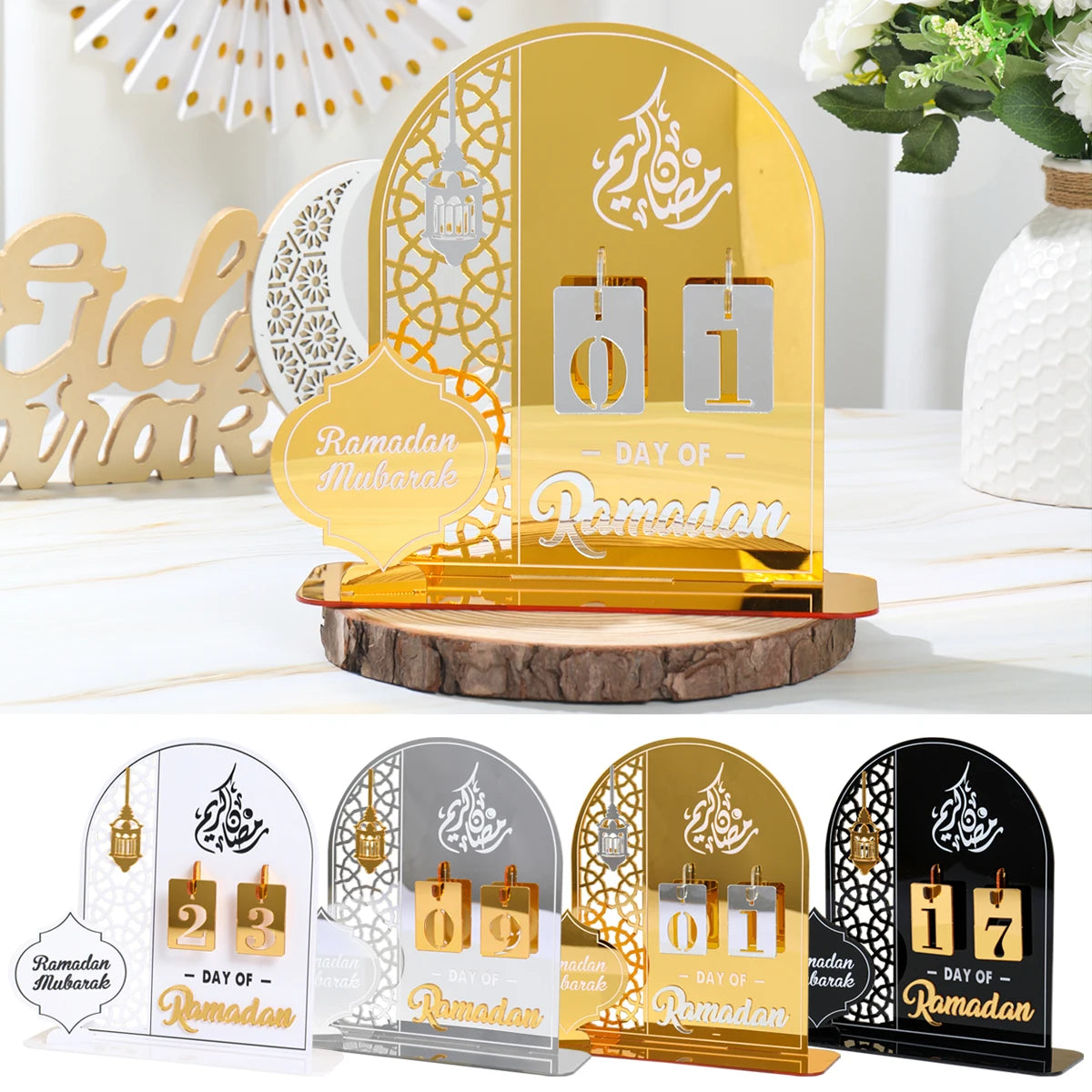 Ramadan Countdown Kalender Ornament aus Acryl