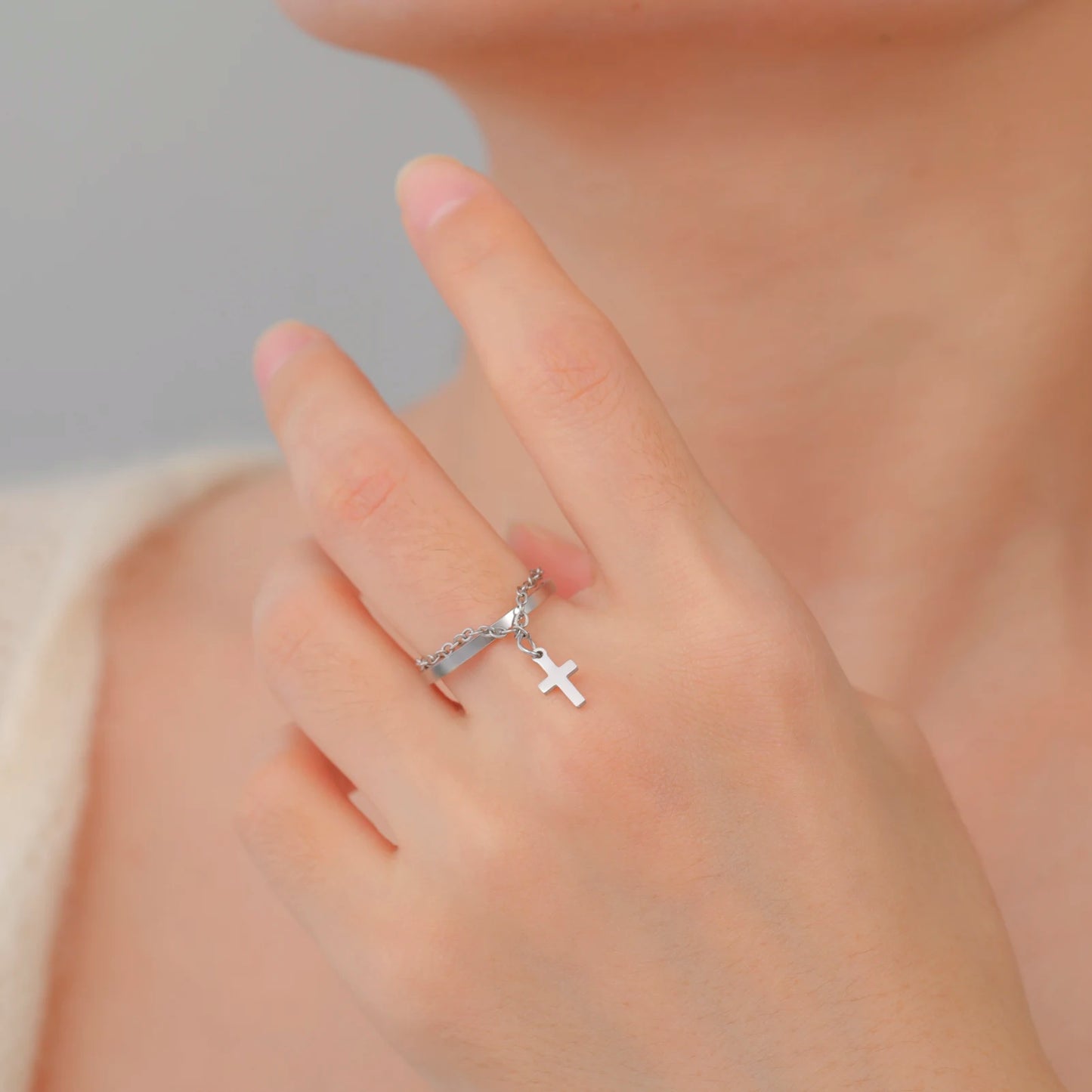 Vielseitiger Lemegeton Offener Ring aus Edelstahl (18K vergoldet)