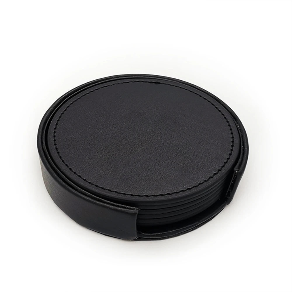 Marmor-Stil Untersetzer-Set aus Kunstleder (7-teilig)