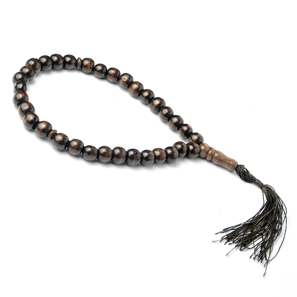 Muslimisches Gebetsarmband aus Holzperlen (Tasbih)