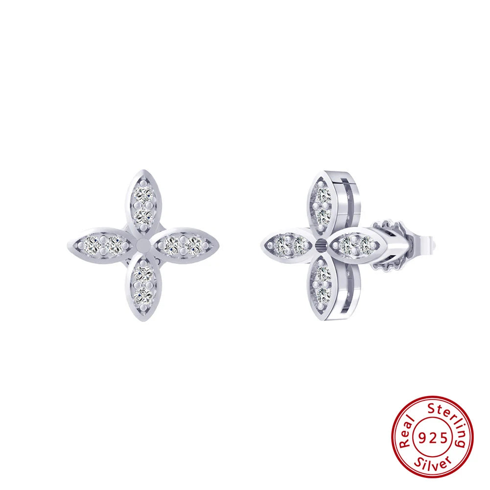 Luxus Kleeblatt Kette 925 Silber