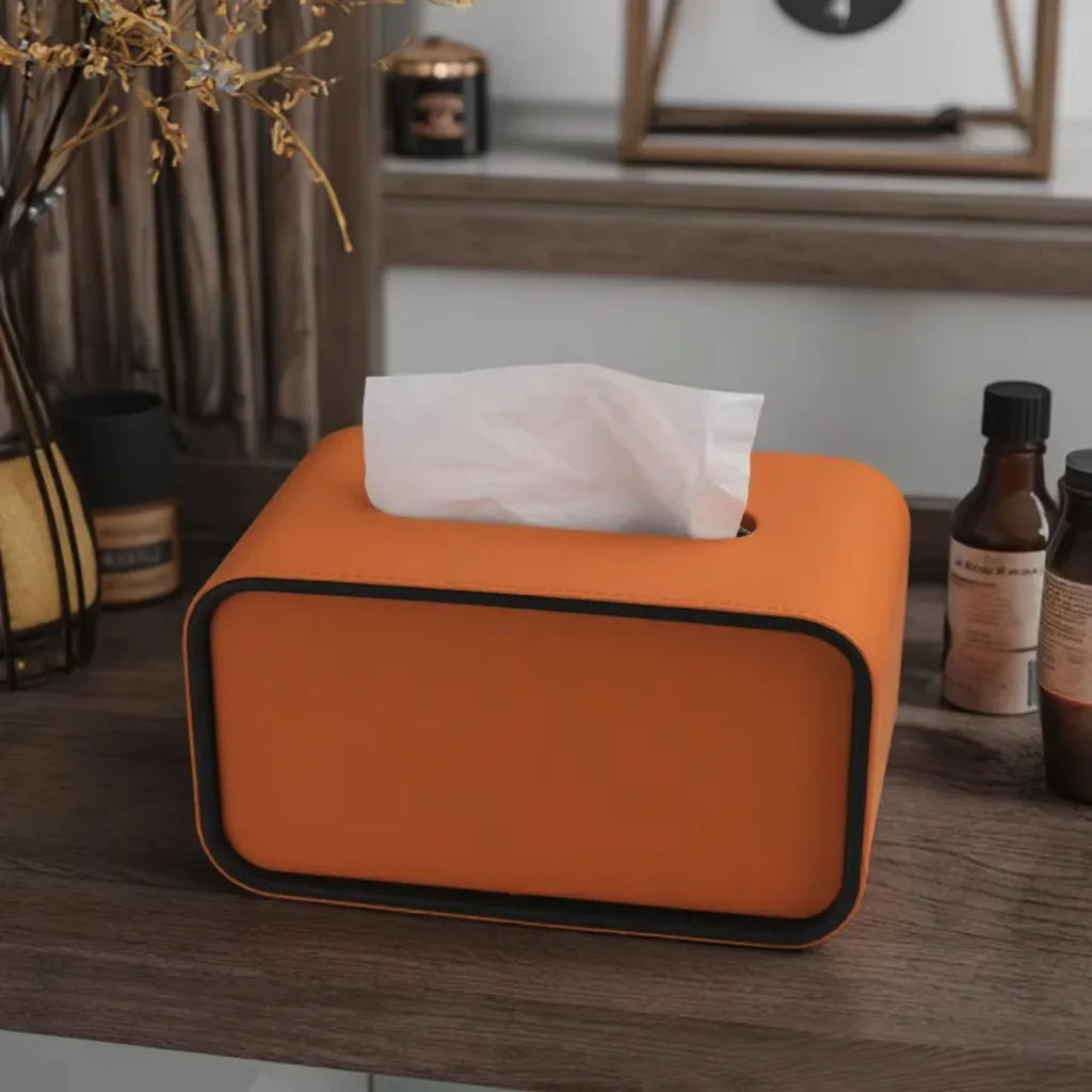 Elegante Tissue Box aus Leder