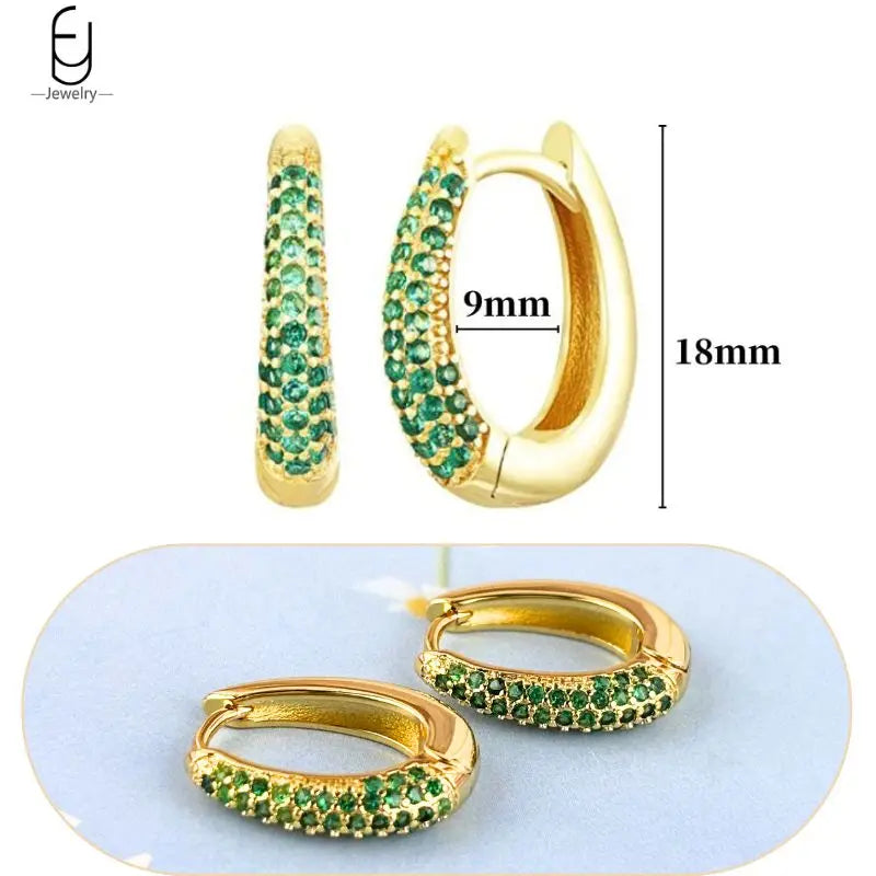 Trendige Herz-Creolen aus 925 Sterling Silber mit Zirkon