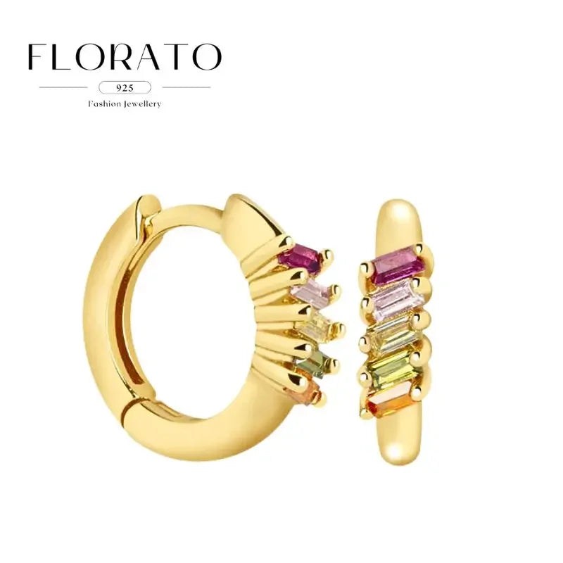 Luxuriöse Creolen mit unregelmäßigem Zirkon und Perlen-Akzenten