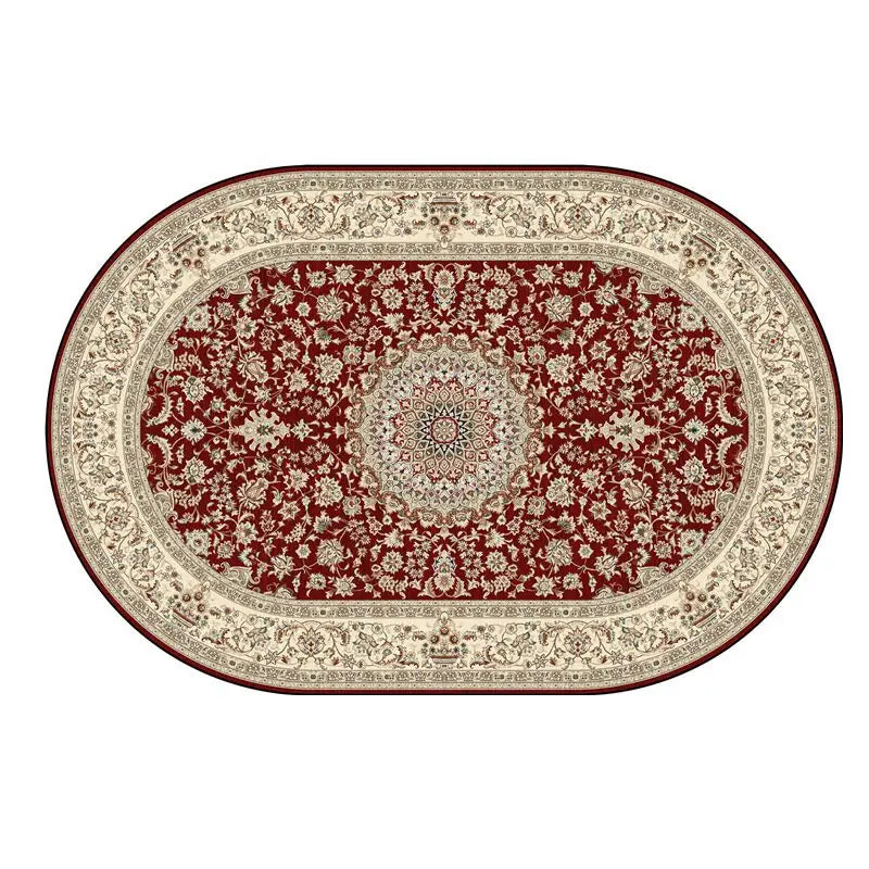 Boho-Persian Oval Rug– Ultraleicht, Waschbar & 3D-Präzision