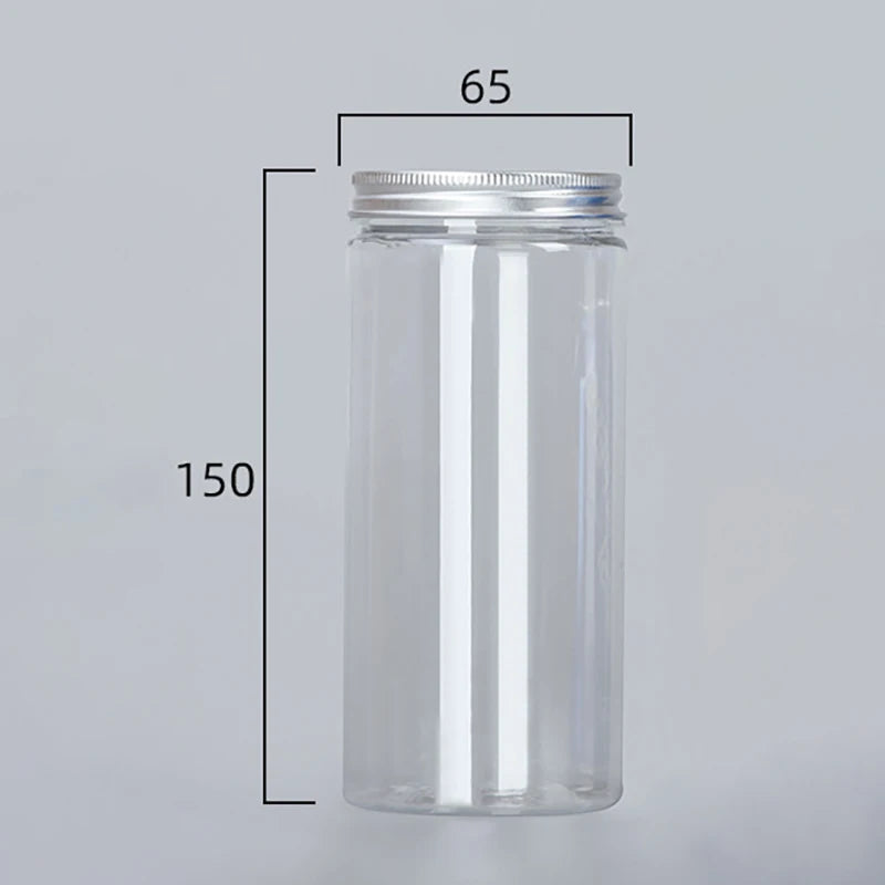 Luftdichte PET-Vorratsgläser mit Aluminium-Deckel