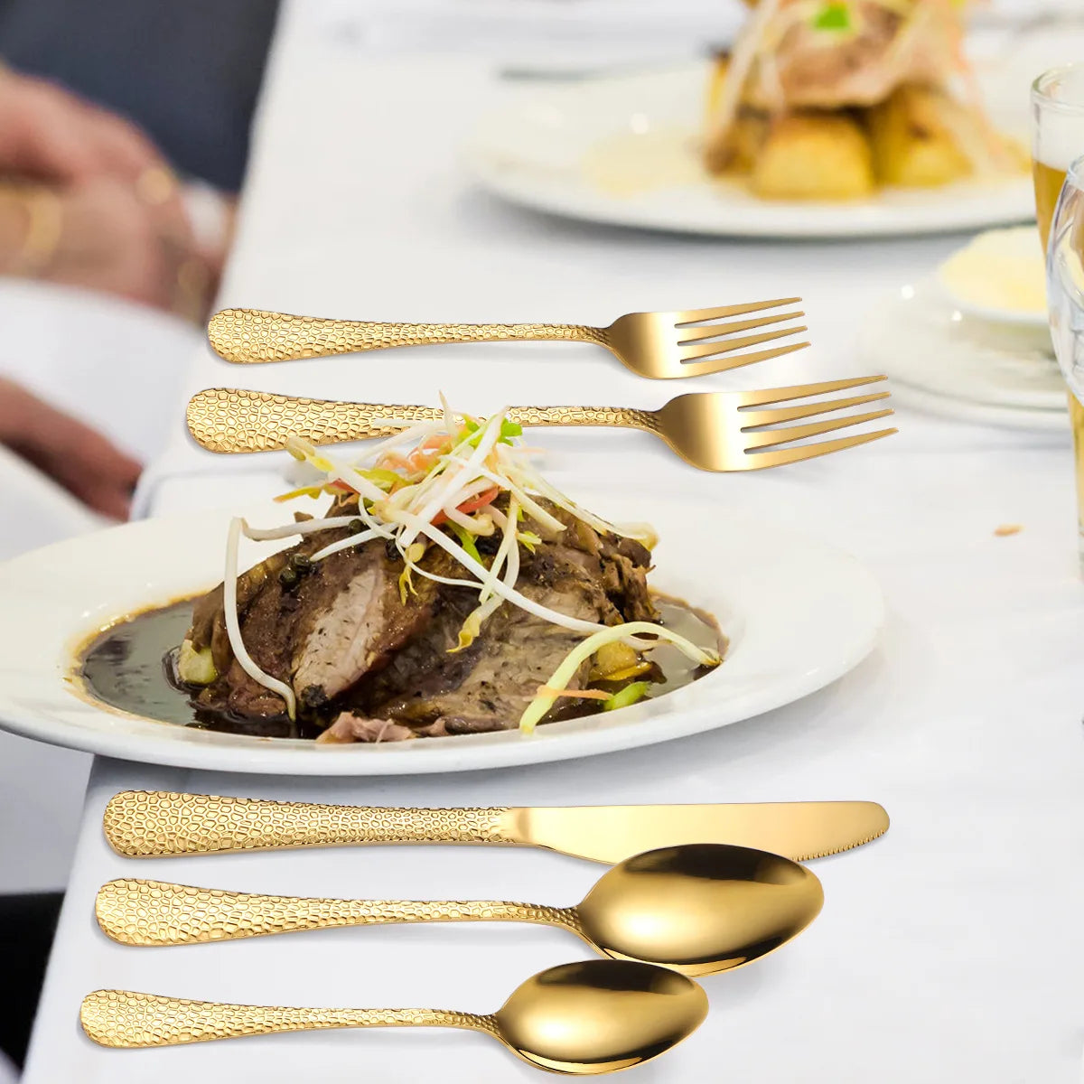 Elegantes Besteckset aus Edelstahl