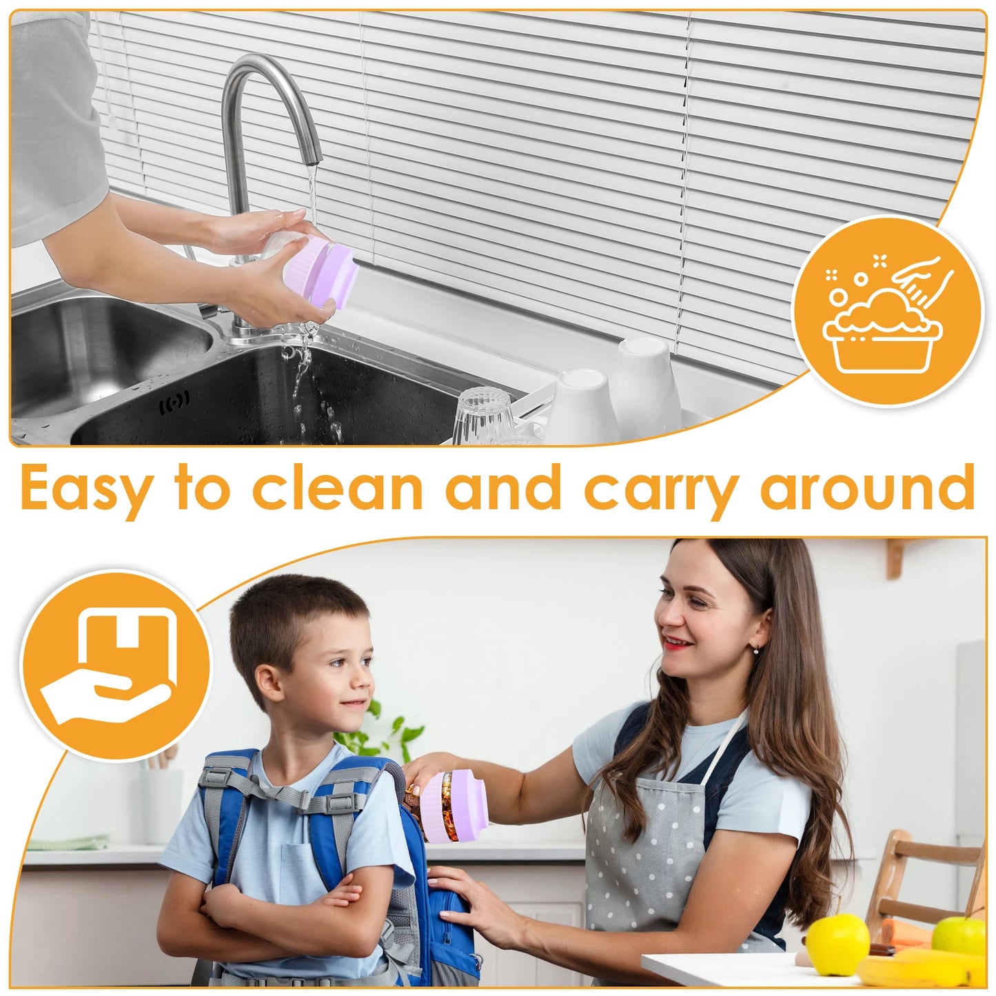 Moderner 2-in-1 Becher für Overnight Oats und Müsli