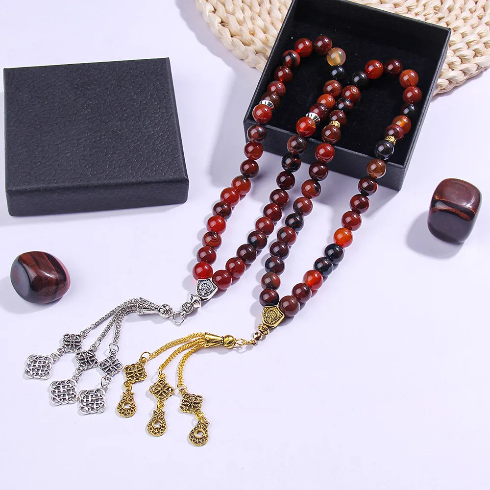 Exklusive Islamische Gebetskette (Misbah) aus Naturstein