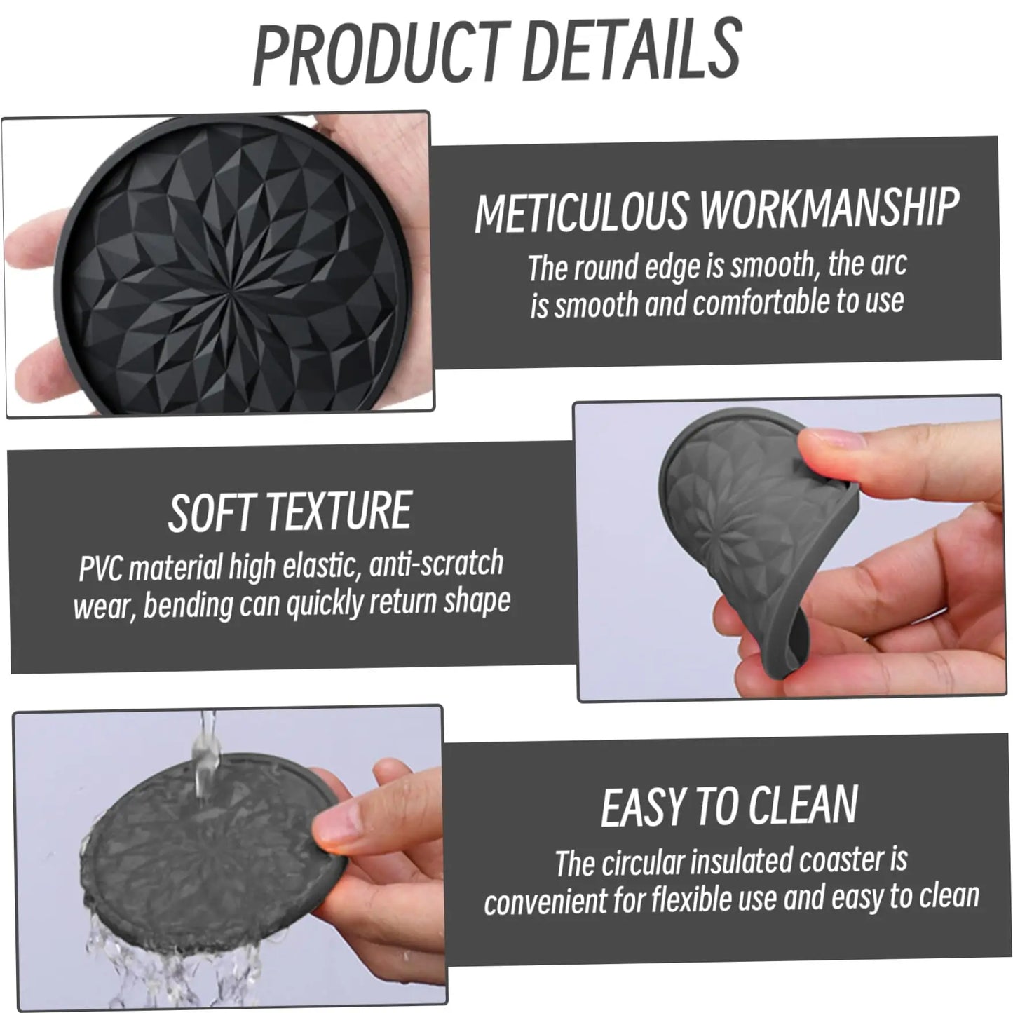 Silikon Auto-Untersetzer (Rund) im Modernen Stil