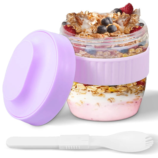 Moderner 2-in-1 Becher für Overnight Oats und Müsli