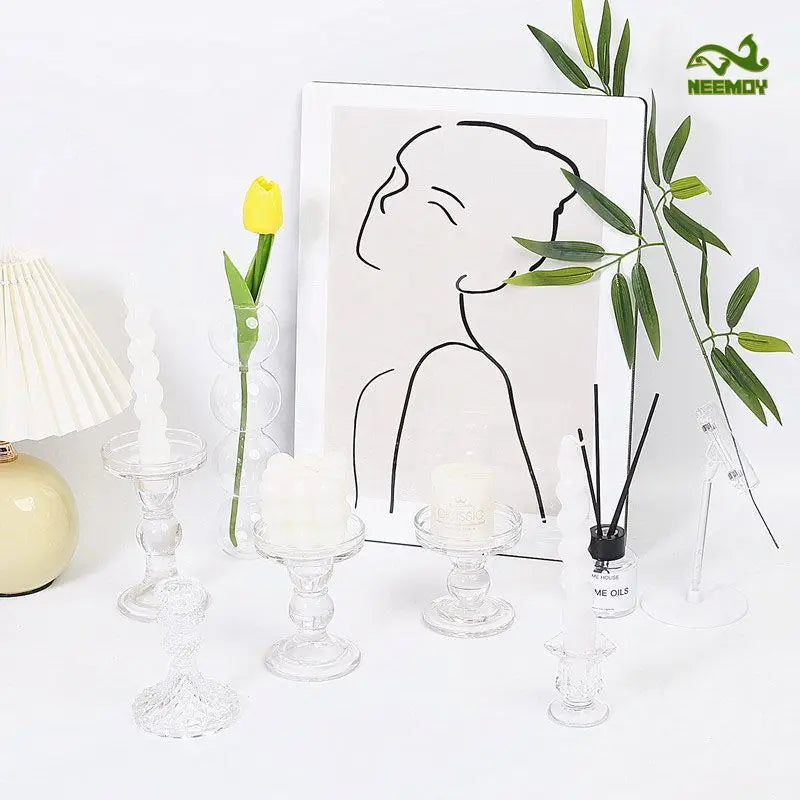 Europäischer Retro-Glas-Kerzenhalter (Klassischer Stil)