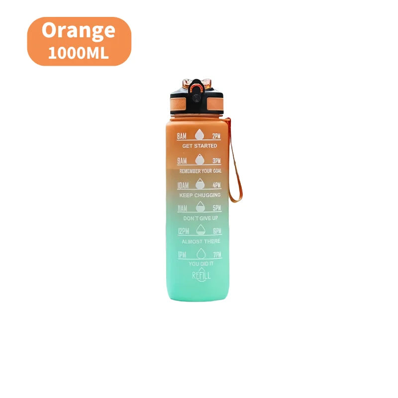 1-Liter Trinkflasche mit Strohhalm für Outdoor-Aktivitäten