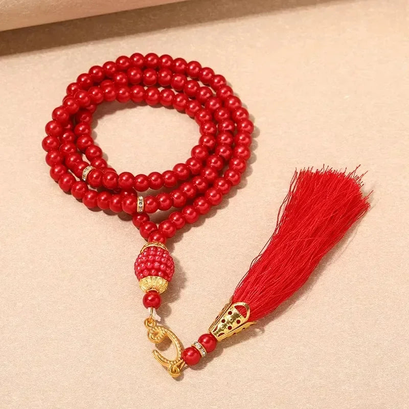 Ethnische Tesbih aus Steinperlen