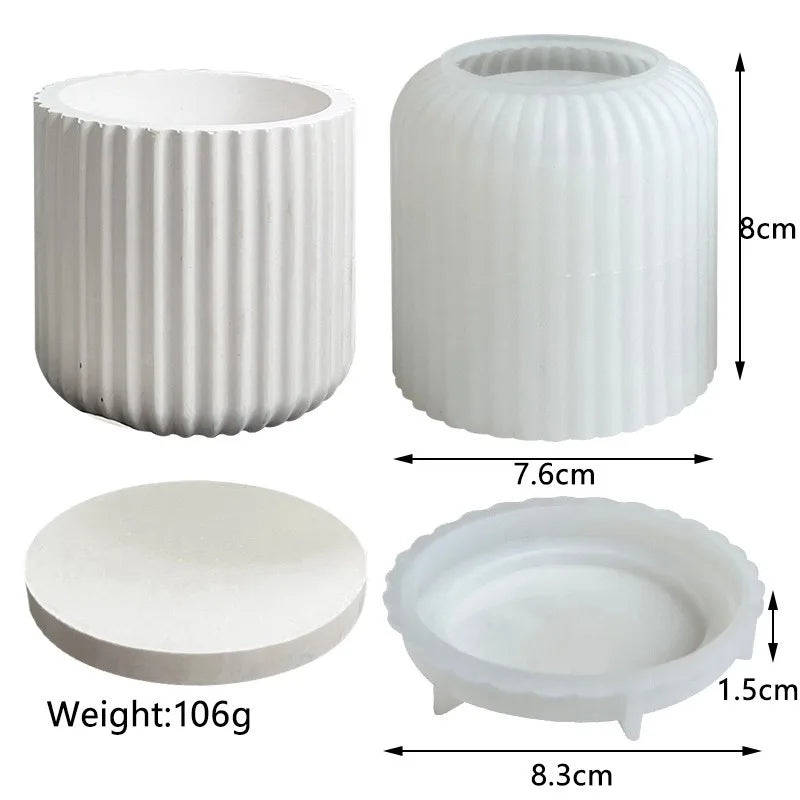 Silikonform für DIY-Bastelprojekte (Gips, Beton, Kerzen)