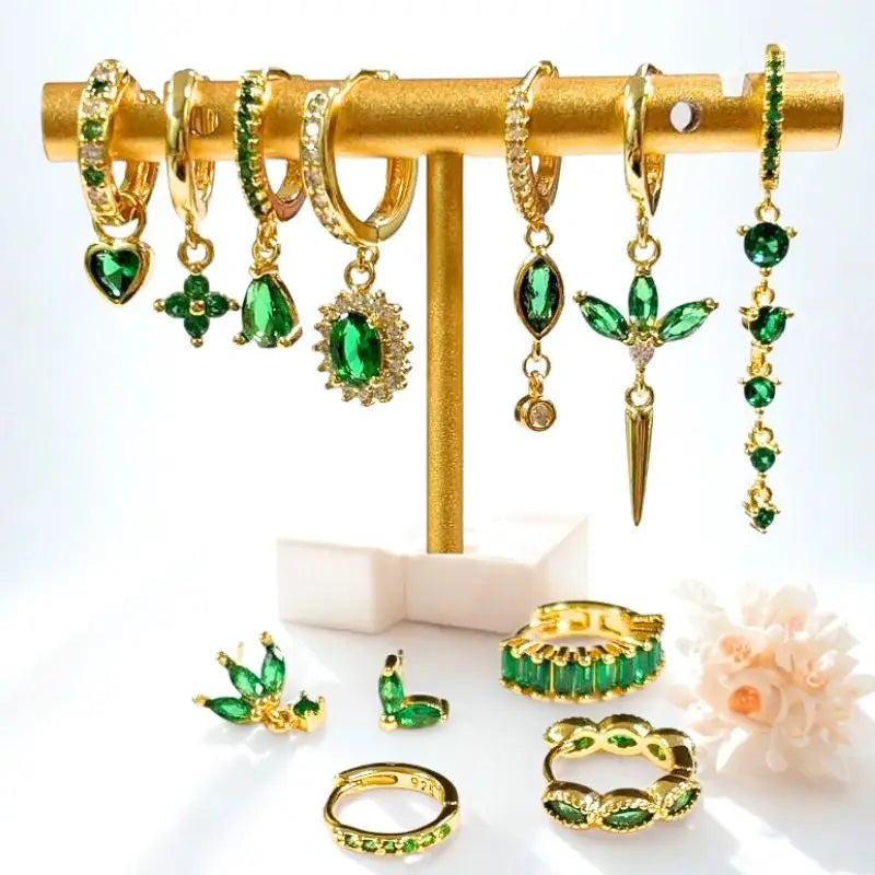 Trendige Herz-Creolen aus 925 Sterling Silber mit Zirkon