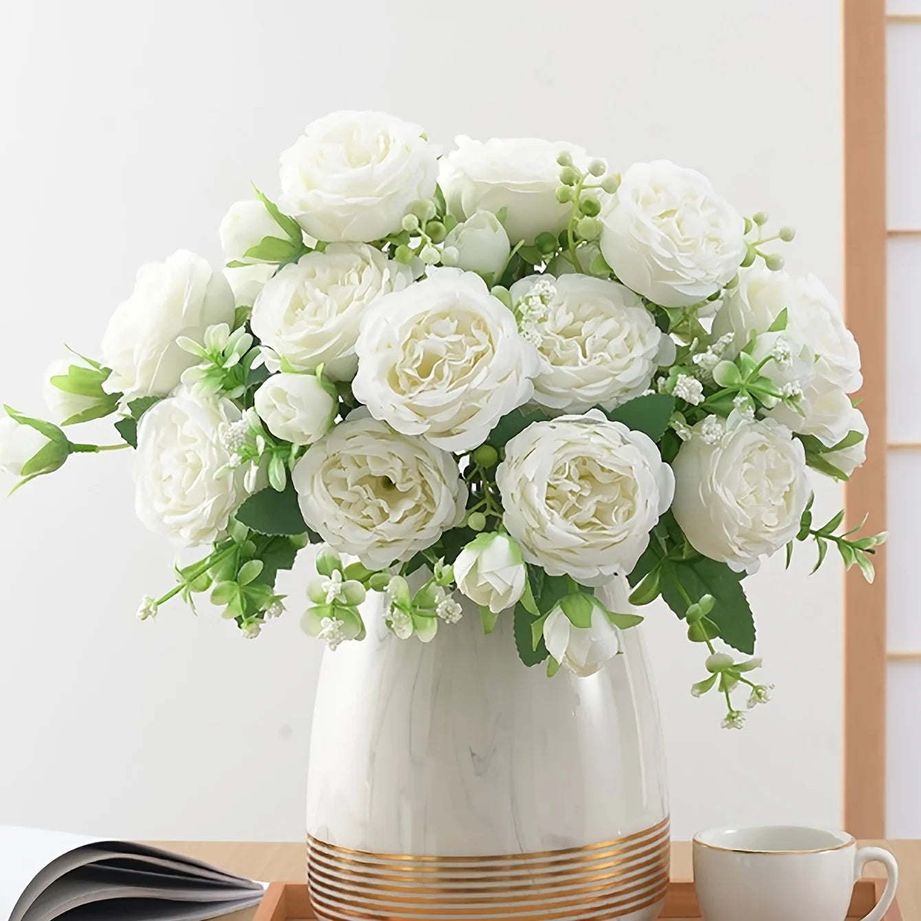Persisches Rosen-Bouquet „Eternal Blossom“ – Realistische Kunstblumen für Festlichkeiten