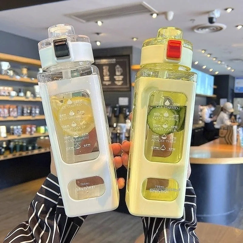 Kawaii Wasserflasche mit Strohhalm für Kinder & Erwachsene