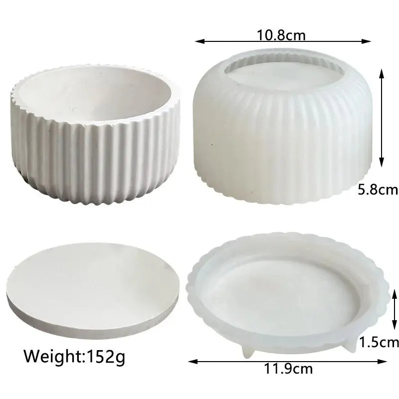 Silikonform für DIY-Gießprojekte (Aroma-Becher, Blumentopf, Dose)