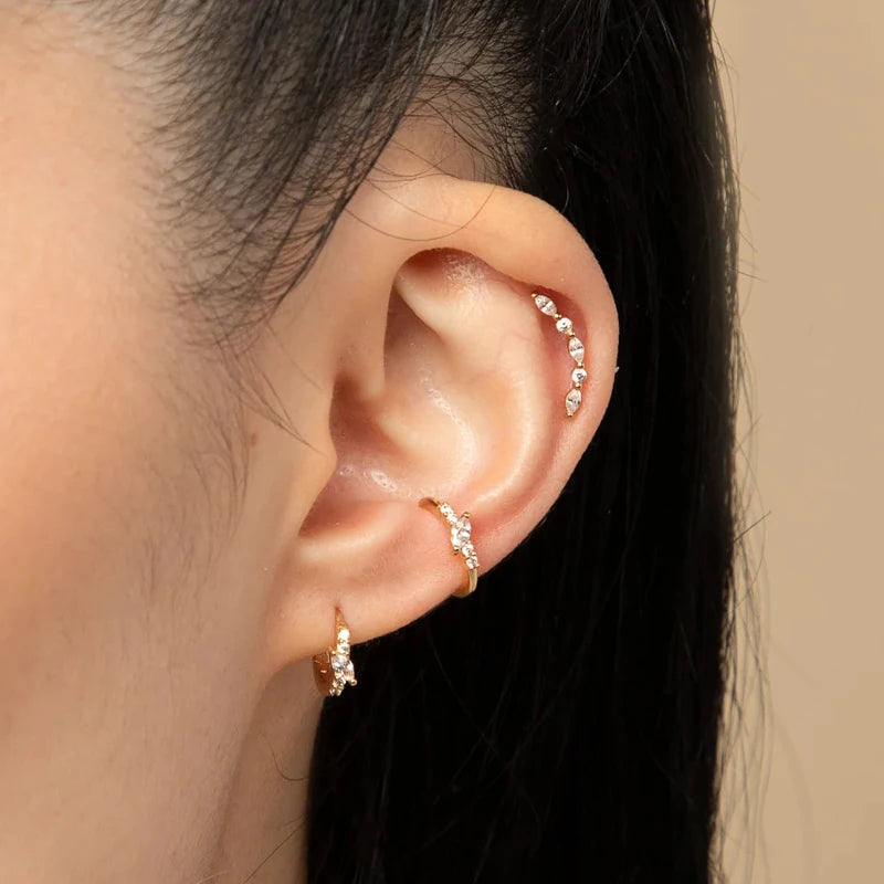 Zarte "Huggie" Creolen aus 925 Sterling Silber