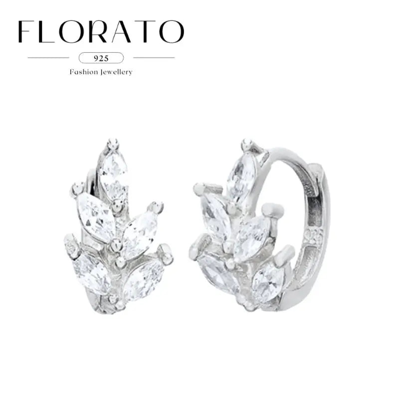 Luxuriöse Creolen mit unregelmäßigem Zirkon und Perlen-Akzenten