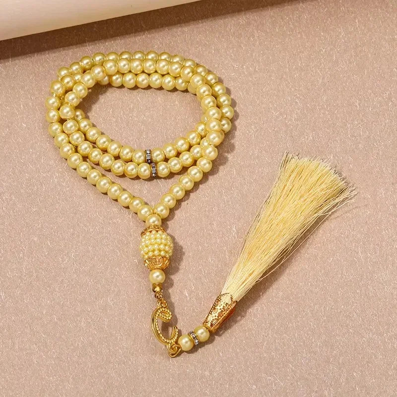 Ethnische Tesbih aus Steinperlen