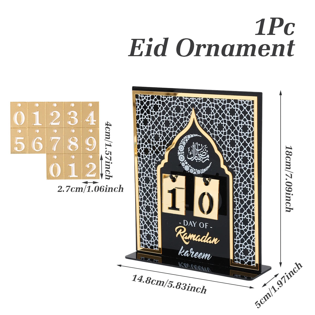 Ramadan Countdown Kalender Ornament aus Acryl