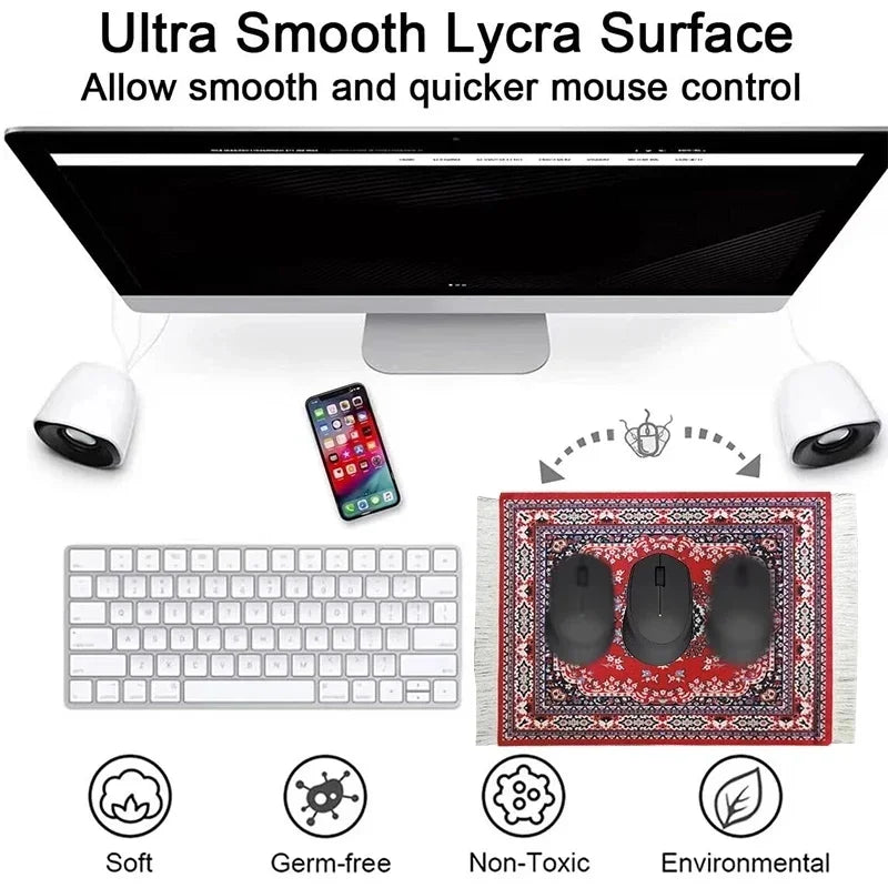 Großes Orient-Mousepad „Grand Weave“ – 28cm Premium-Webstruktur mit Fransen
