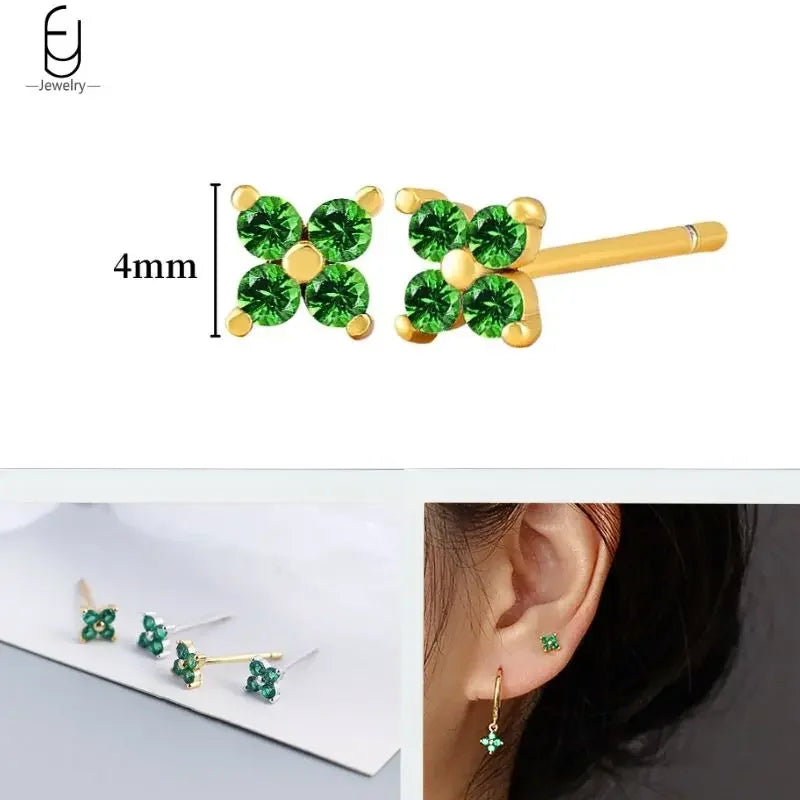 Trendige Herz-Creolen aus 925 Sterling Silber mit Zirkon