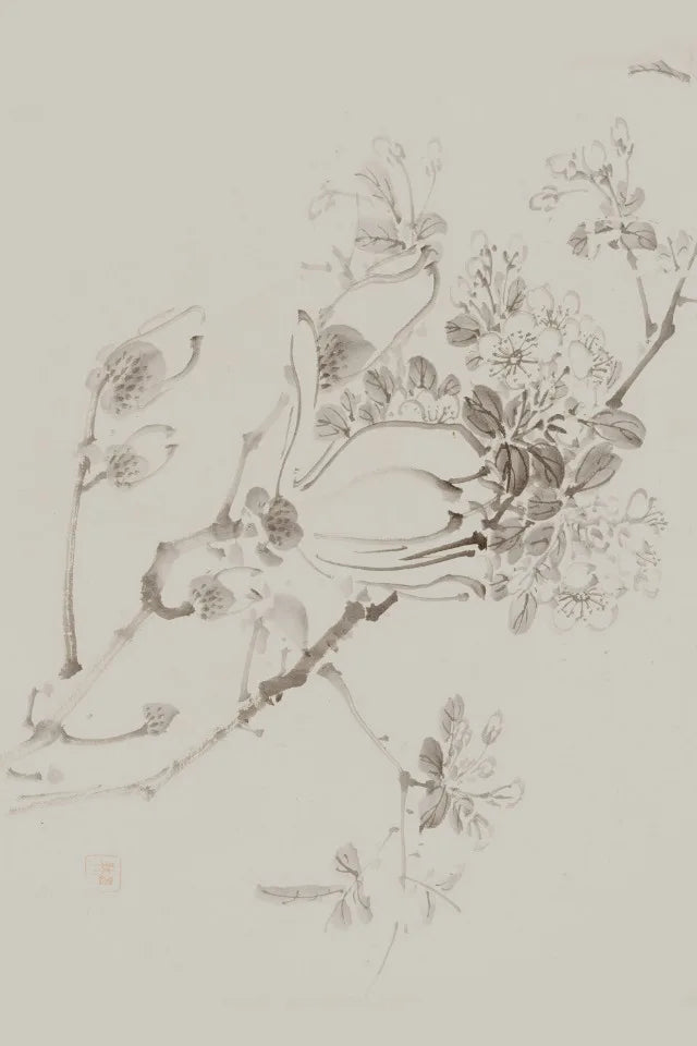 Moderne Aquarell-Landschaft – Minimalistische Leinwandkunst