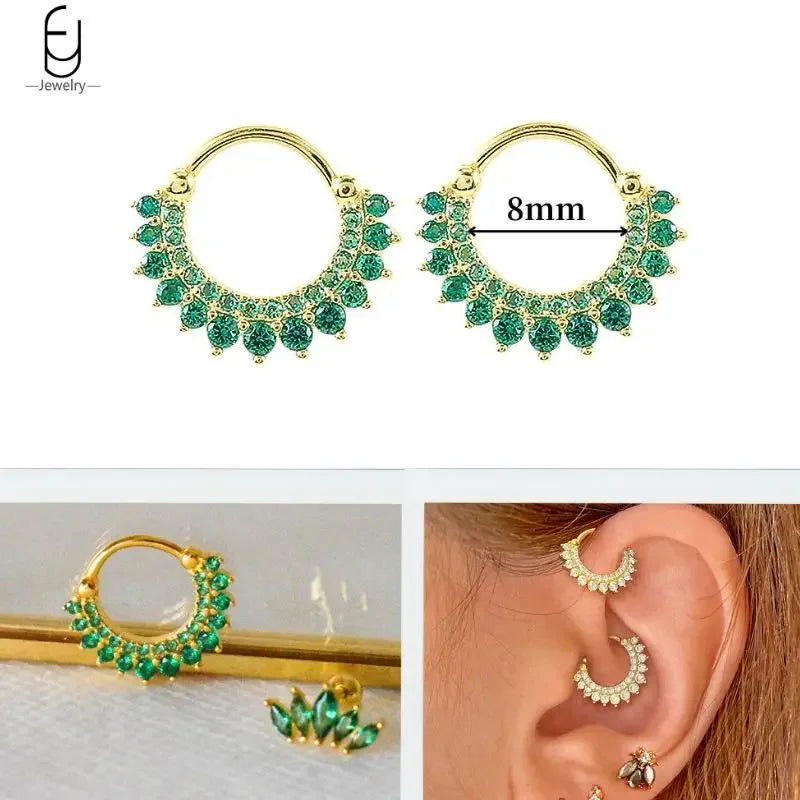 Trendige Herz-Creolen aus 925 Sterling Silber mit Zirkon