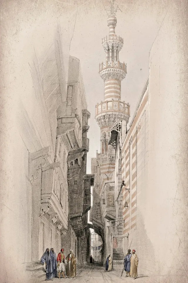 Moderne Aquarell-Landschaft – Minimalistische Leinwandkunst