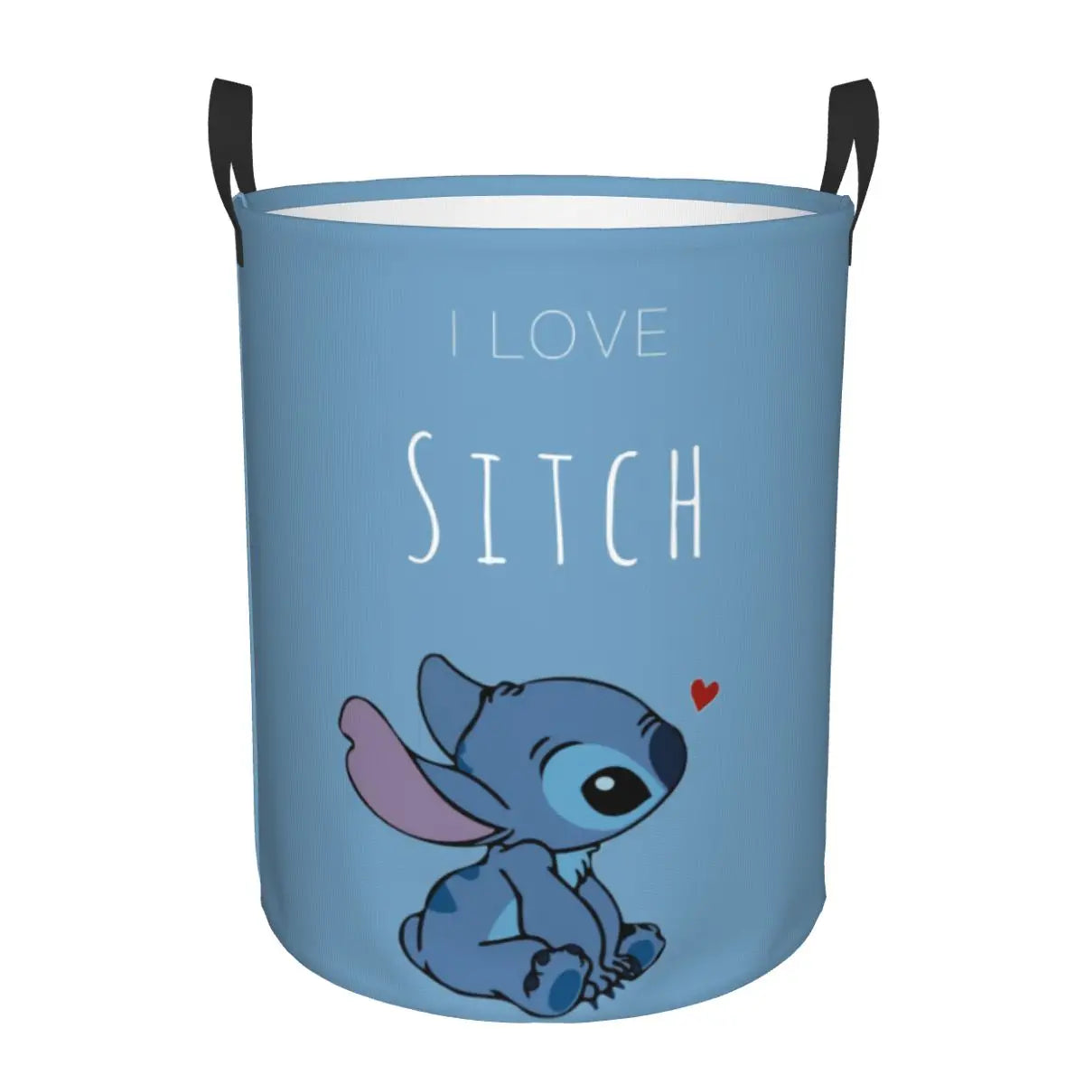 Personalisierbarer Faltbarer Wäschekorb "I Love Stitch"