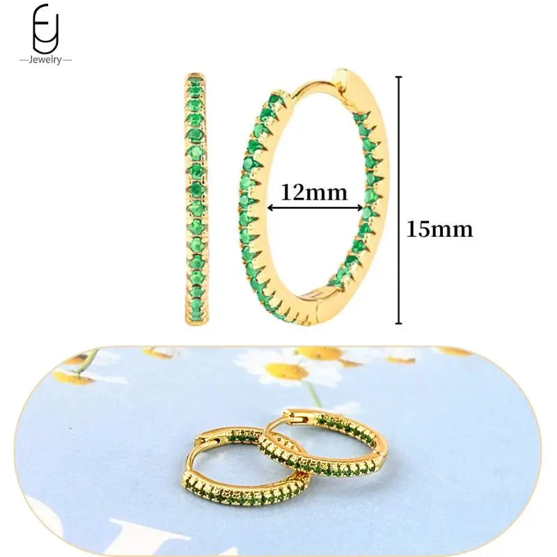 Trendige Herz-Creolen aus 925 Sterling Silber mit Zirkon