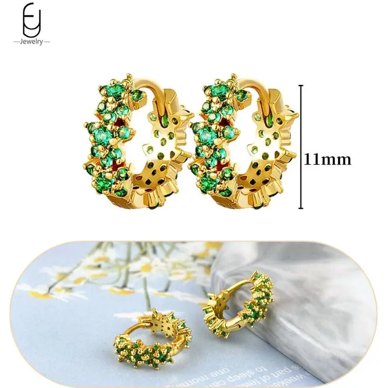 Trendige Herz-Creolen aus 925 Sterling Silber mit Zirkon