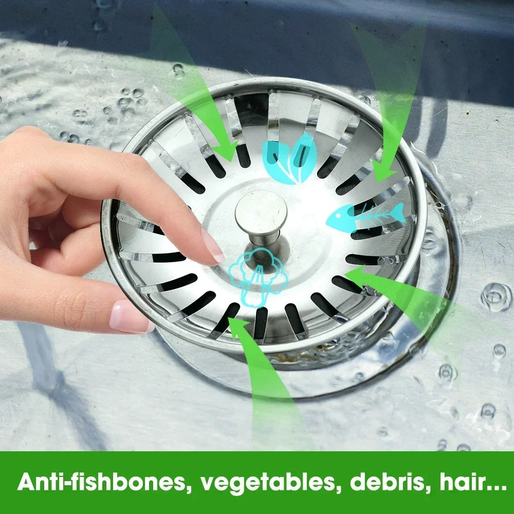 Universeller Abflusssieb-Stöpsel aus Edelstahl