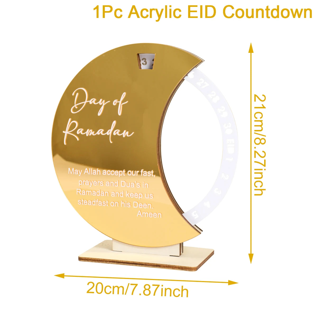 Ramadan Countdown Kalender Ornament aus Acryl