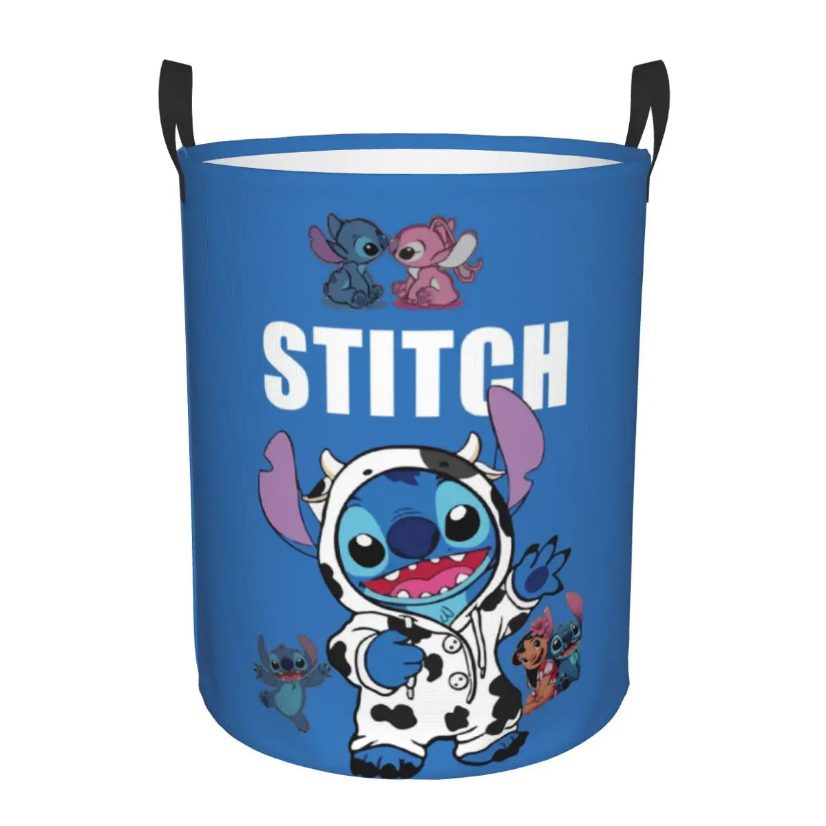 Personalisierbarer Faltbarer Wäschekorb "I Love Stitch"