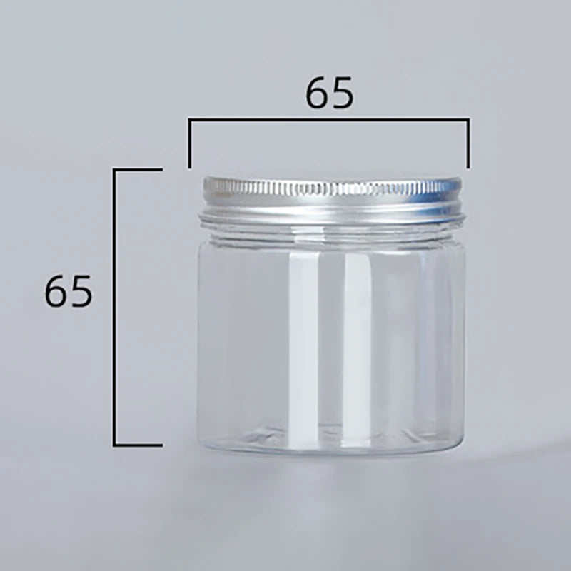 Luftdichte PET-Vorratsgläser mit Aluminium-Deckel