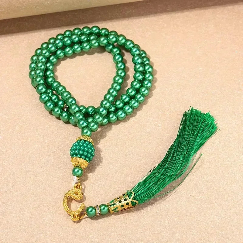 Ethnische Tesbih aus Steinperlen