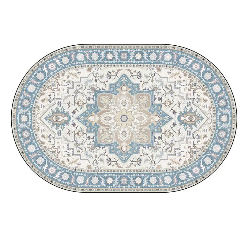 Boho-Persian Oval Rug– Ultraleicht, Waschbar & 3D-Präzision