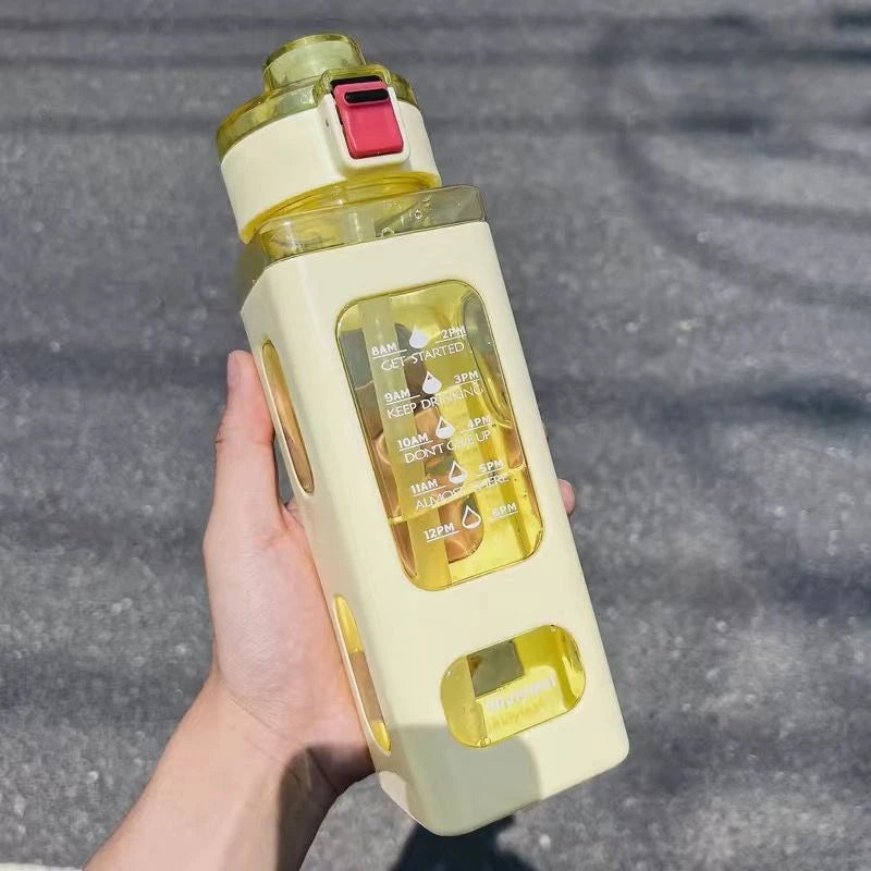 Kawaii Wasserflasche mit Strohhalm für Kinder & Erwachsene