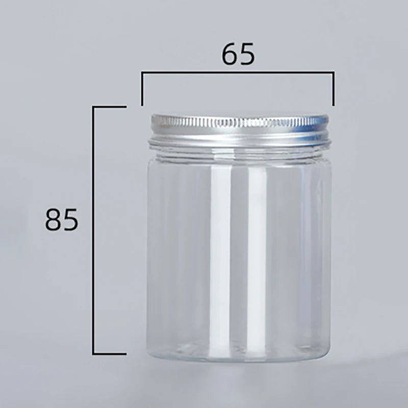 Luftdichte PET-Vorratsgläser mit Aluminium-Deckel