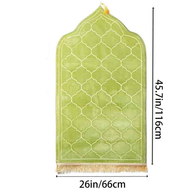 Dicker Gebetsteppich mit Fransen (Anti-Rutsch & Türkischer Stil)